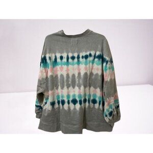 Electric & Rose Neil Hobo Oversized Sweatshirt Sweater Gray Green Pink Small